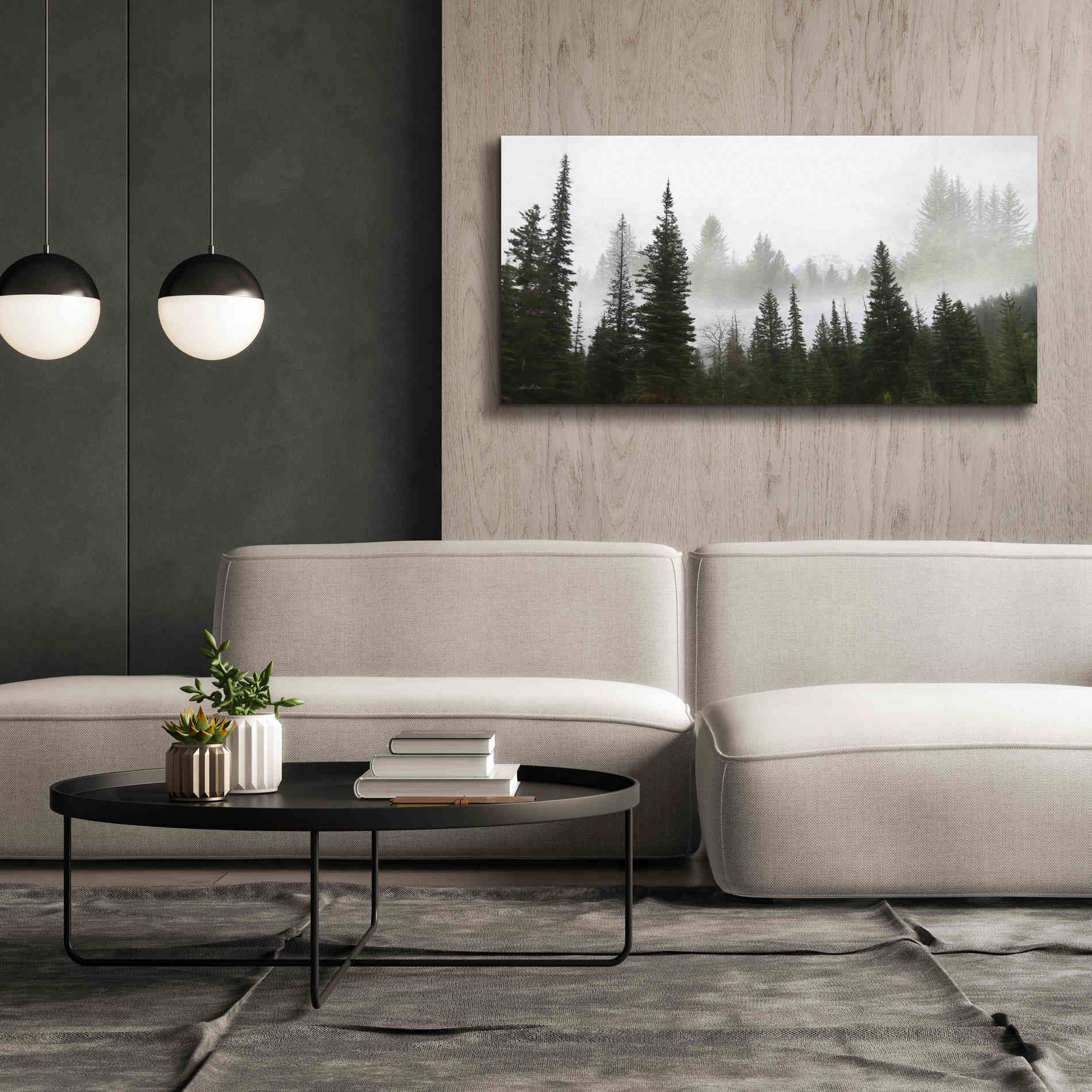 'Schwabachers Landing Trees' by Lori Deiter, Canvas Wall Art,60 x 30