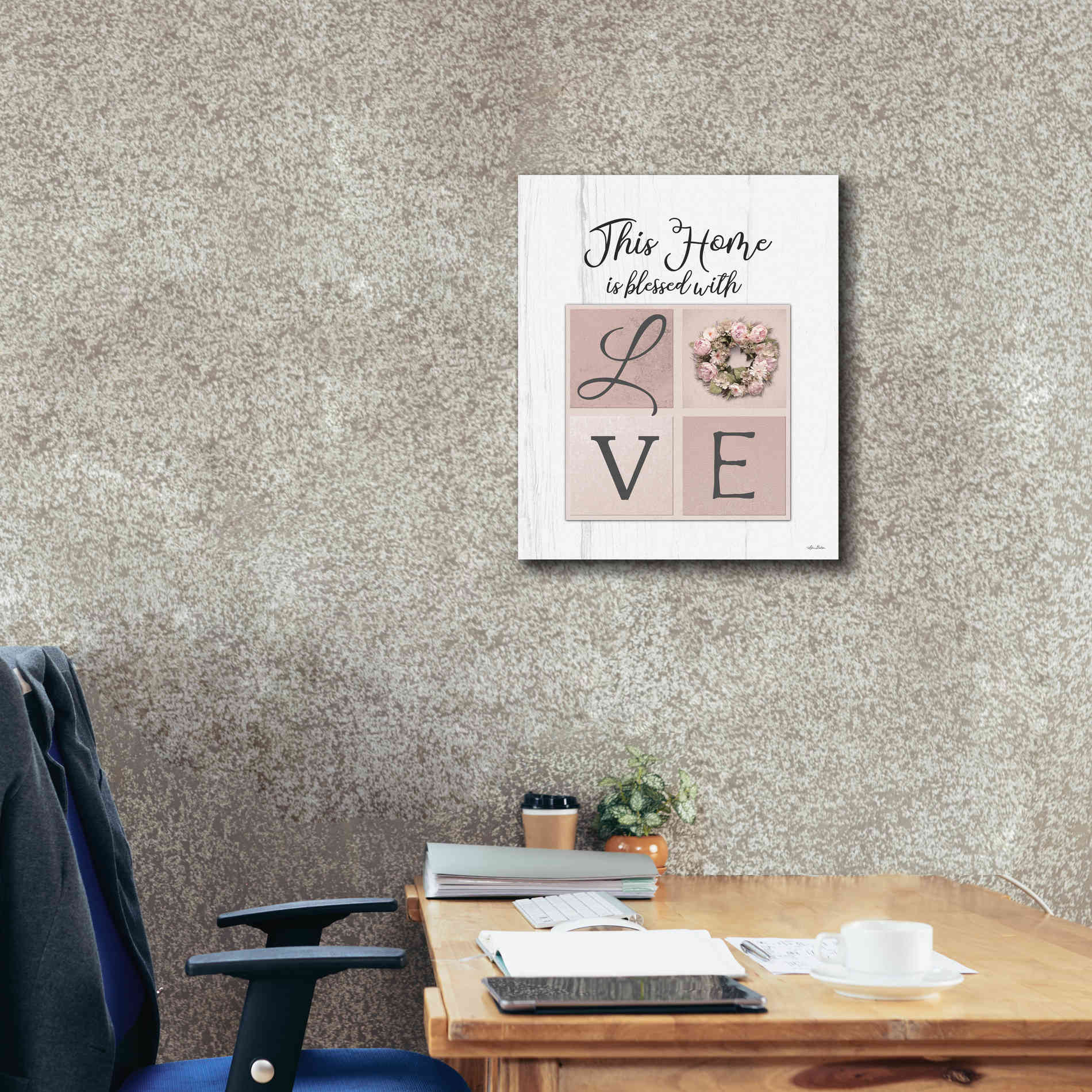 'This Home is Bless with Love' by Lori Deiter, Canvas Wall Art,20 x 24