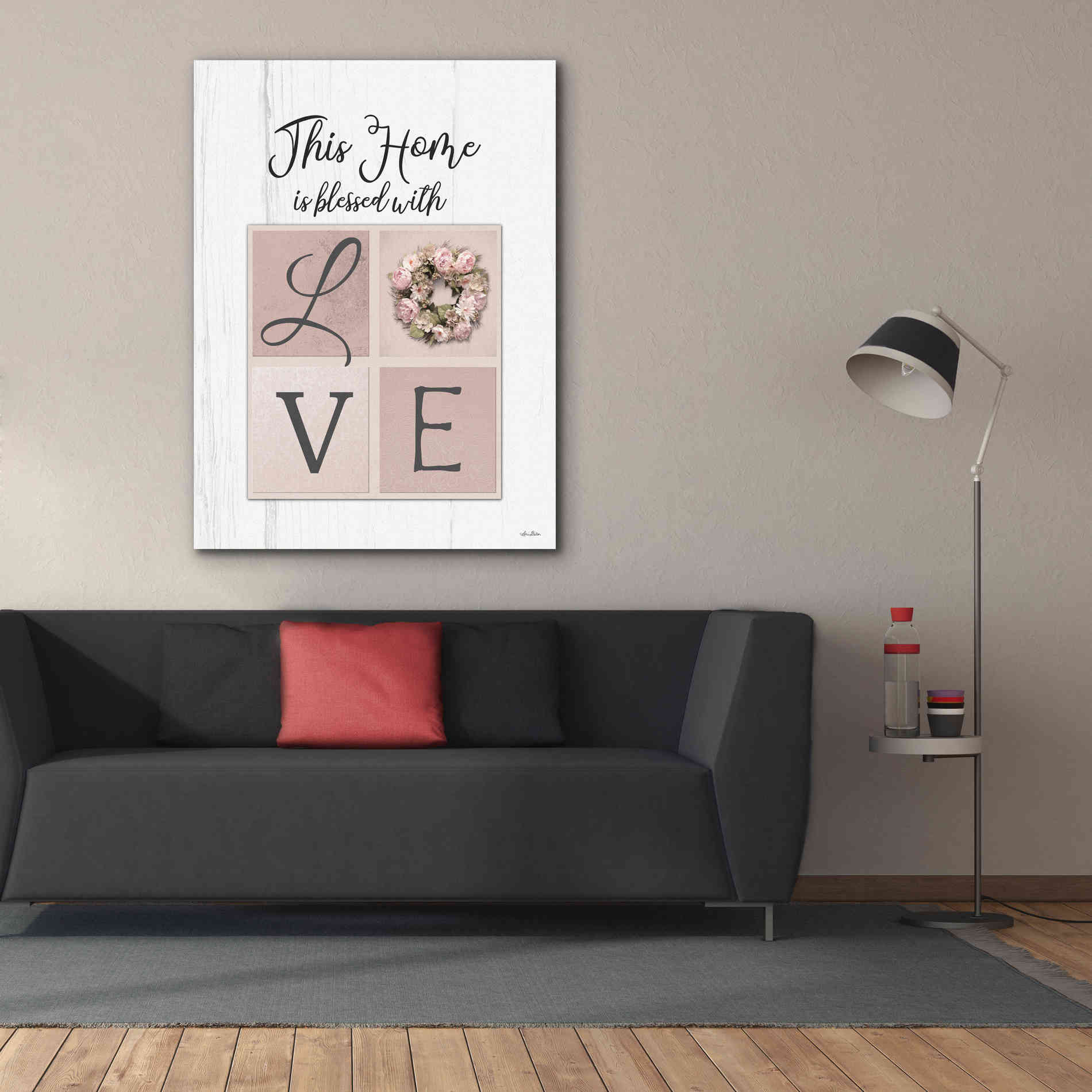 'This Home is Bless with Love' by Lori Deiter, Canvas Wall Art,40 x 54