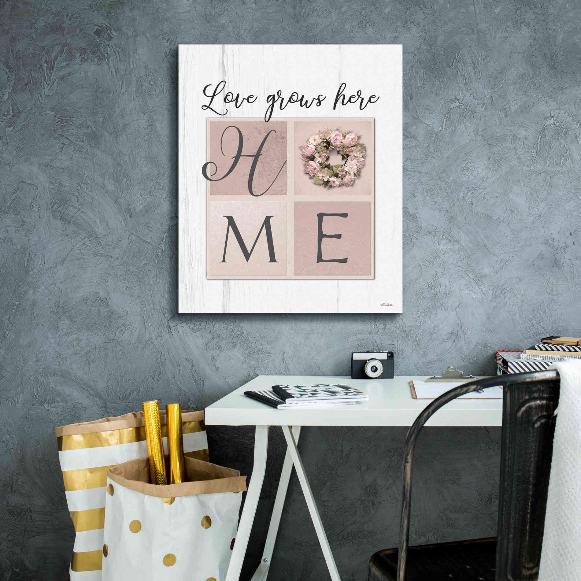 'Love Grows Here Home' by Lori Deiter, Canvas Wall Art,20 x 24