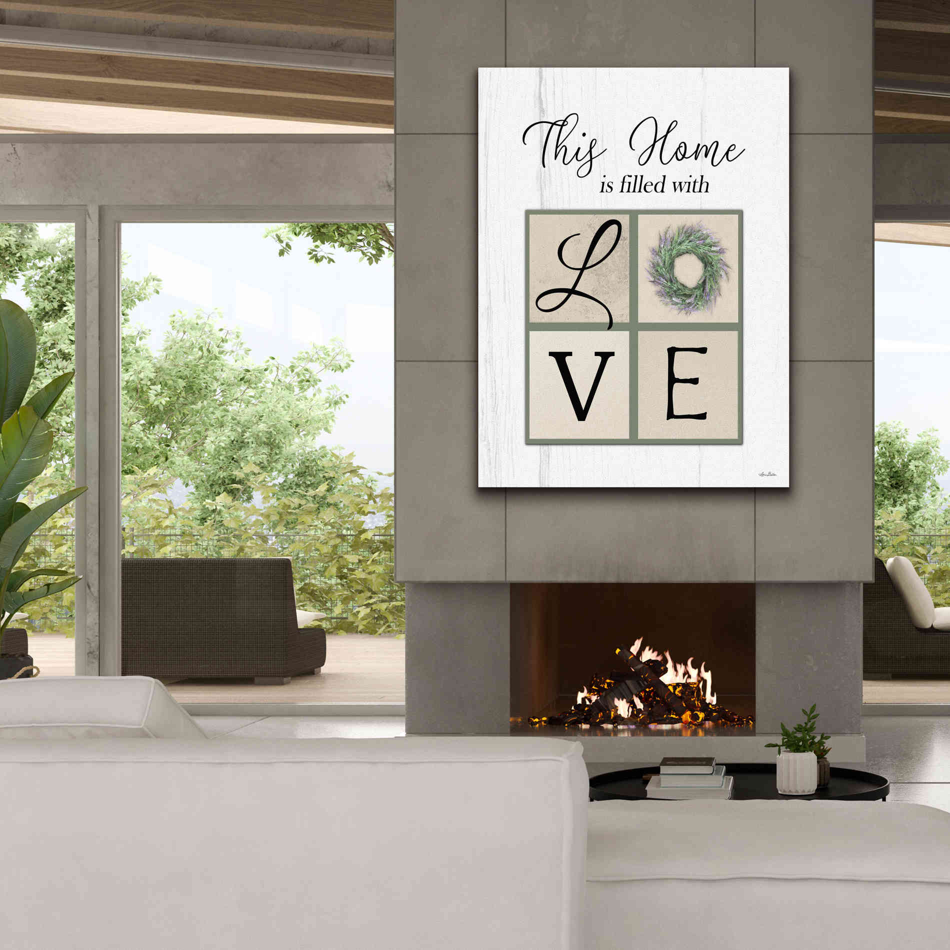 'This Home is Filled with Love' by Lori Deiter, Canvas Wall Art,40 x 54