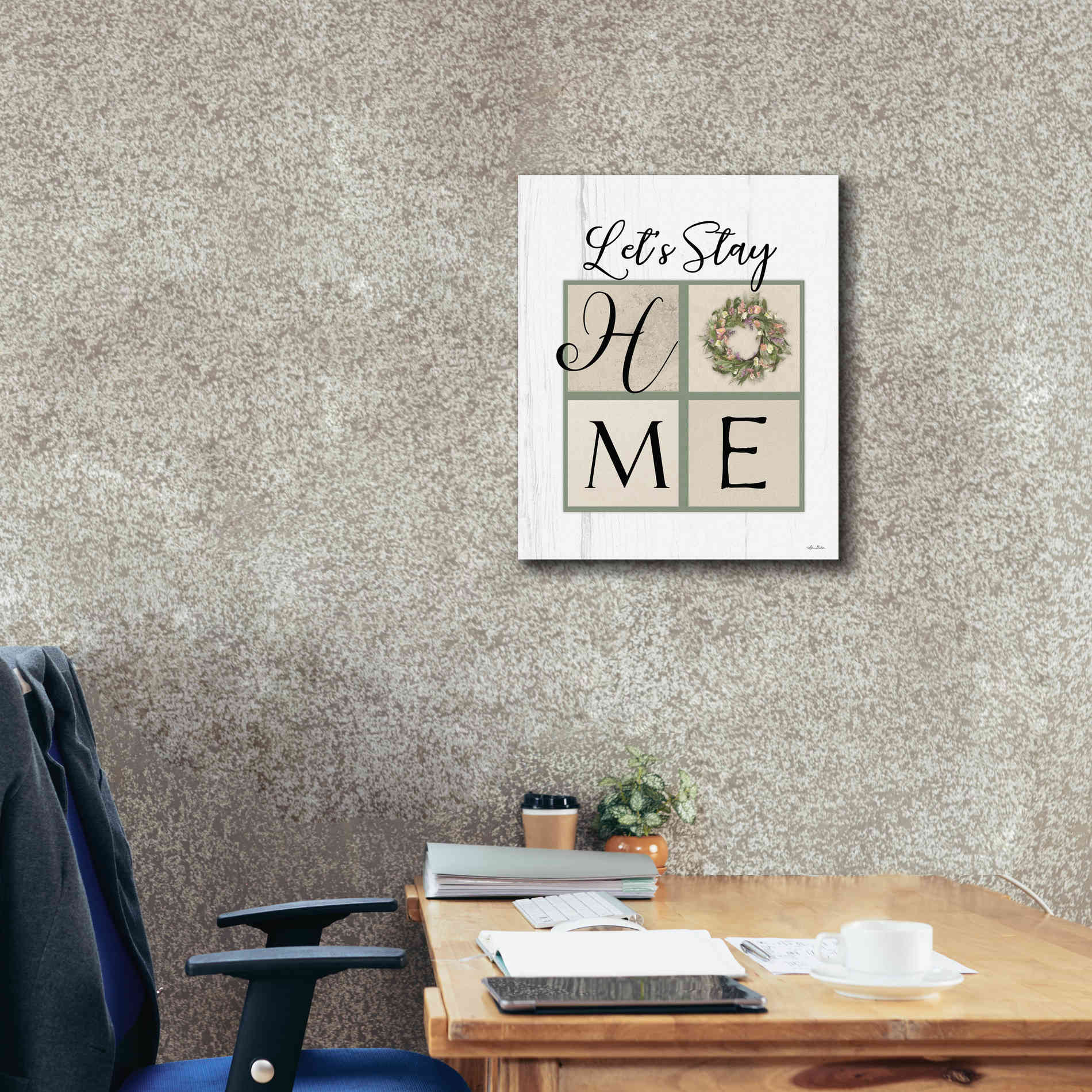 'Let's Stay Home' by Lori Deiter, Canvas Wall Art,20 x 24