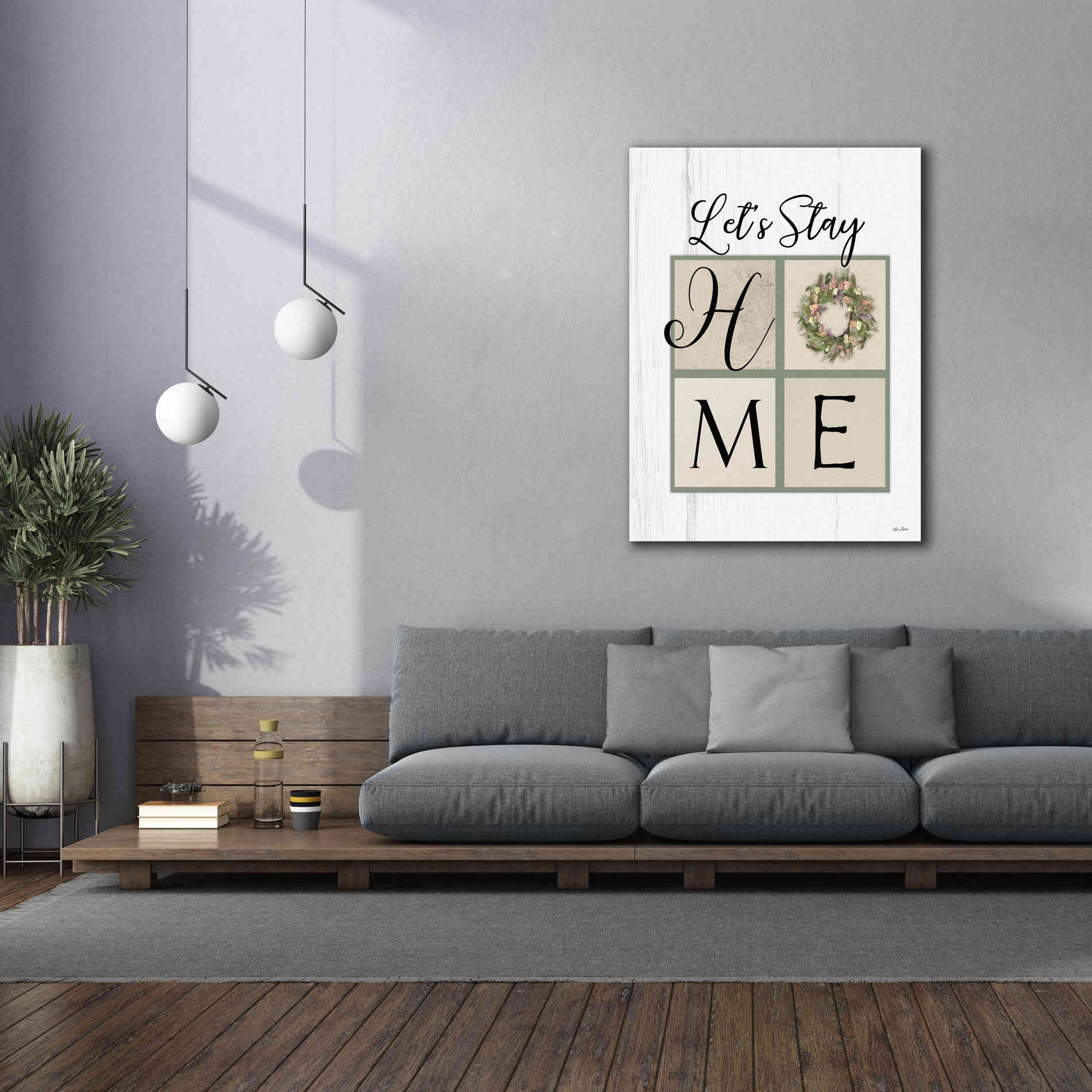 'Let's Stay Home' by Lori Deiter, Canvas Wall Art,40 x 54