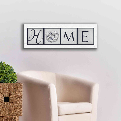 Image of 'Navy Blue Home' by Lori Deiter, Canvas Wall Art,36 x 12