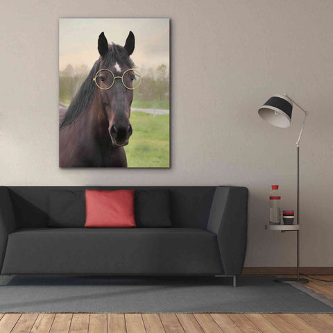 Image of 'Horse with Round Glasses' by Lori Deiter, Canvas Wall Art,40 x 54