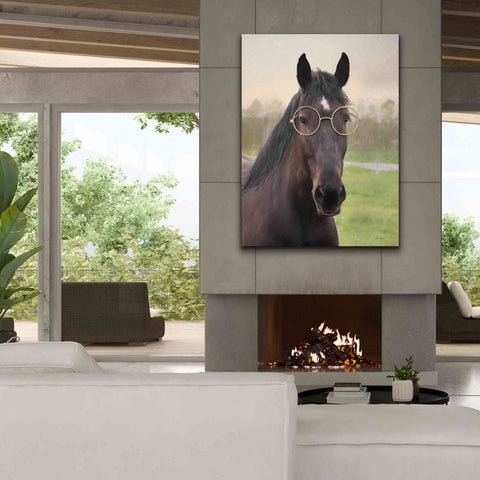 Image of 'Horse with Round Glasses' by Lori Deiter, Canvas Wall Art,40 x 54