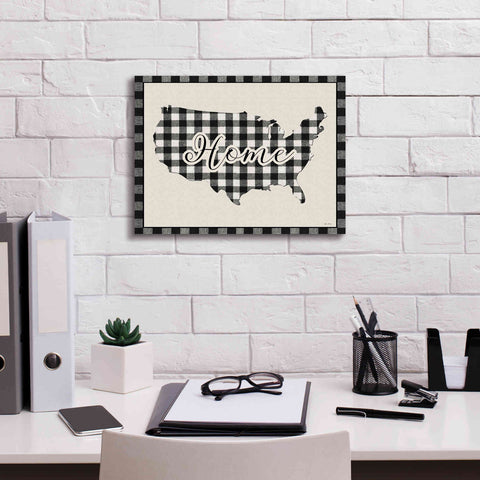 Image of 'USA Home Plaid' by Lori Deiter, Canvas Wall Art,16 x 12