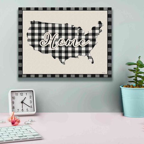 Image of 'USA Home Plaid' by Lori Deiter, Canvas Wall Art,16 x 12