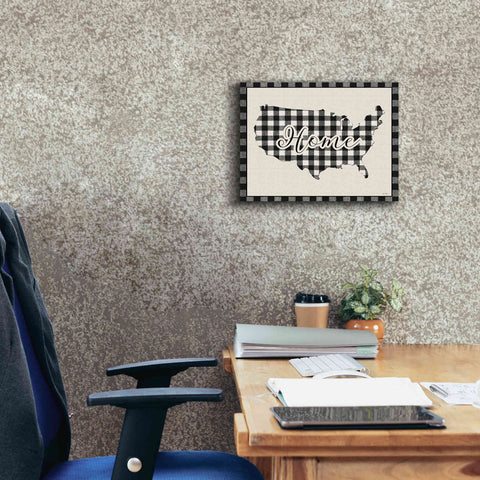 Image of 'USA Home Plaid' by Lori Deiter, Canvas Wall Art,16 x 12