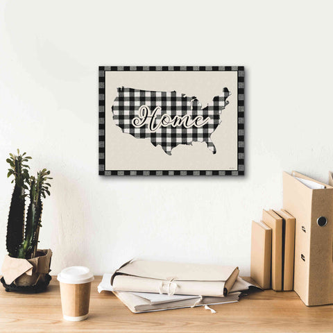 Image of 'USA Home Plaid' by Lori Deiter, Canvas Wall Art,16 x 12