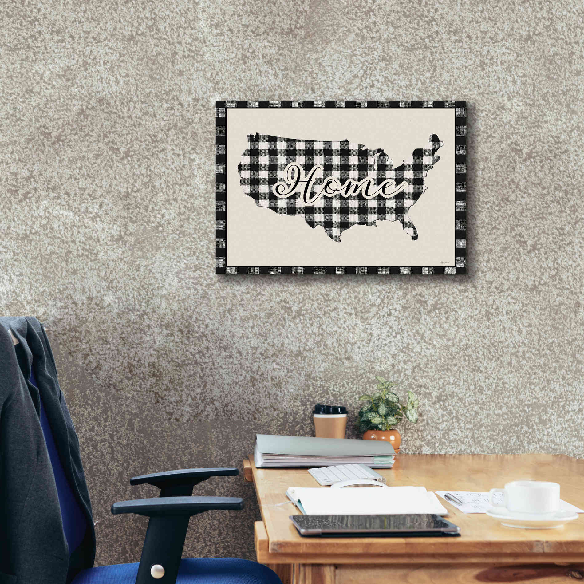 'USA Home Plaid' by Lori Deiter, Canvas Wall Art,24 x 20