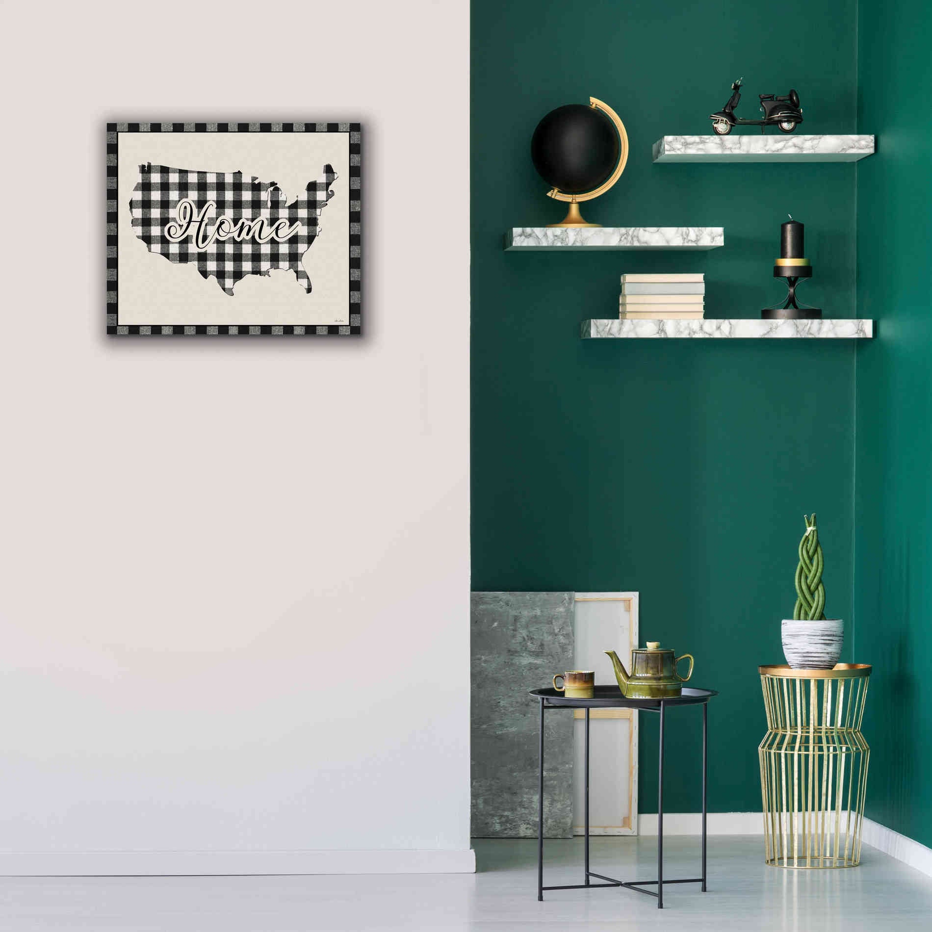 'USA Home Plaid' by Lori Deiter, Canvas Wall Art,24 x 20