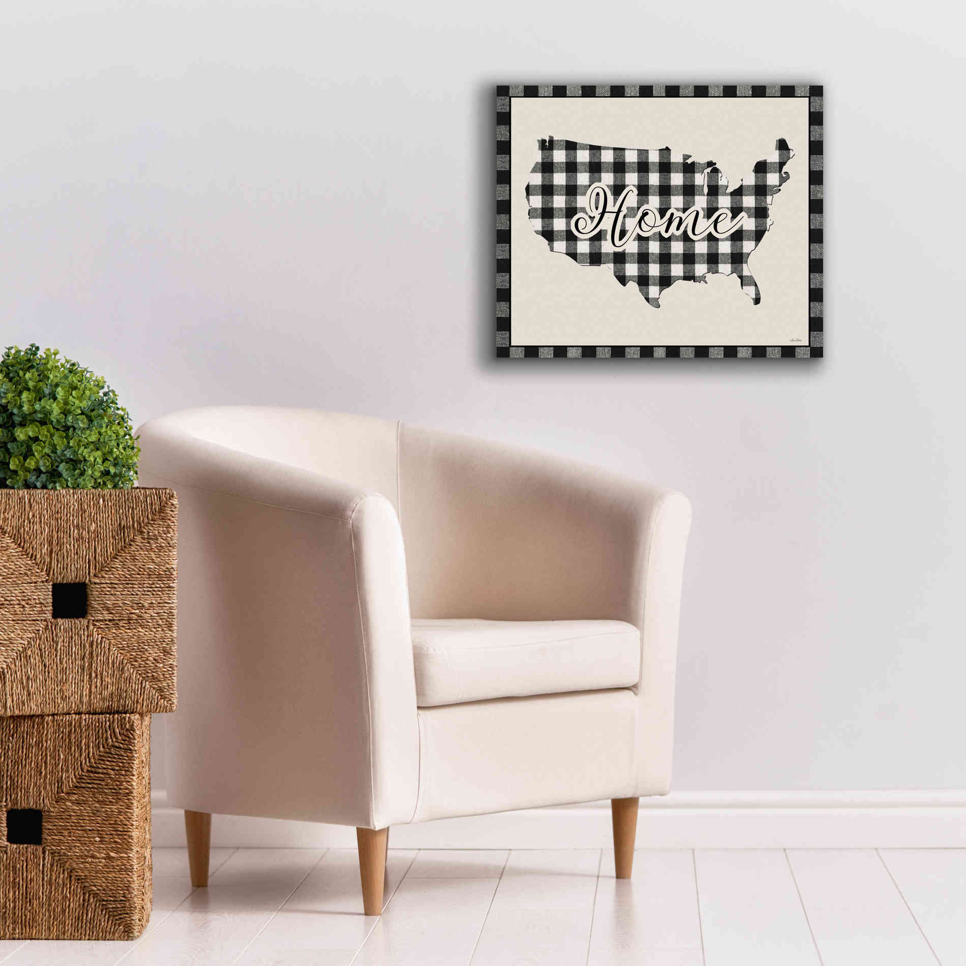 'USA Home Plaid' by Lori Deiter, Canvas Wall Art,24 x 20