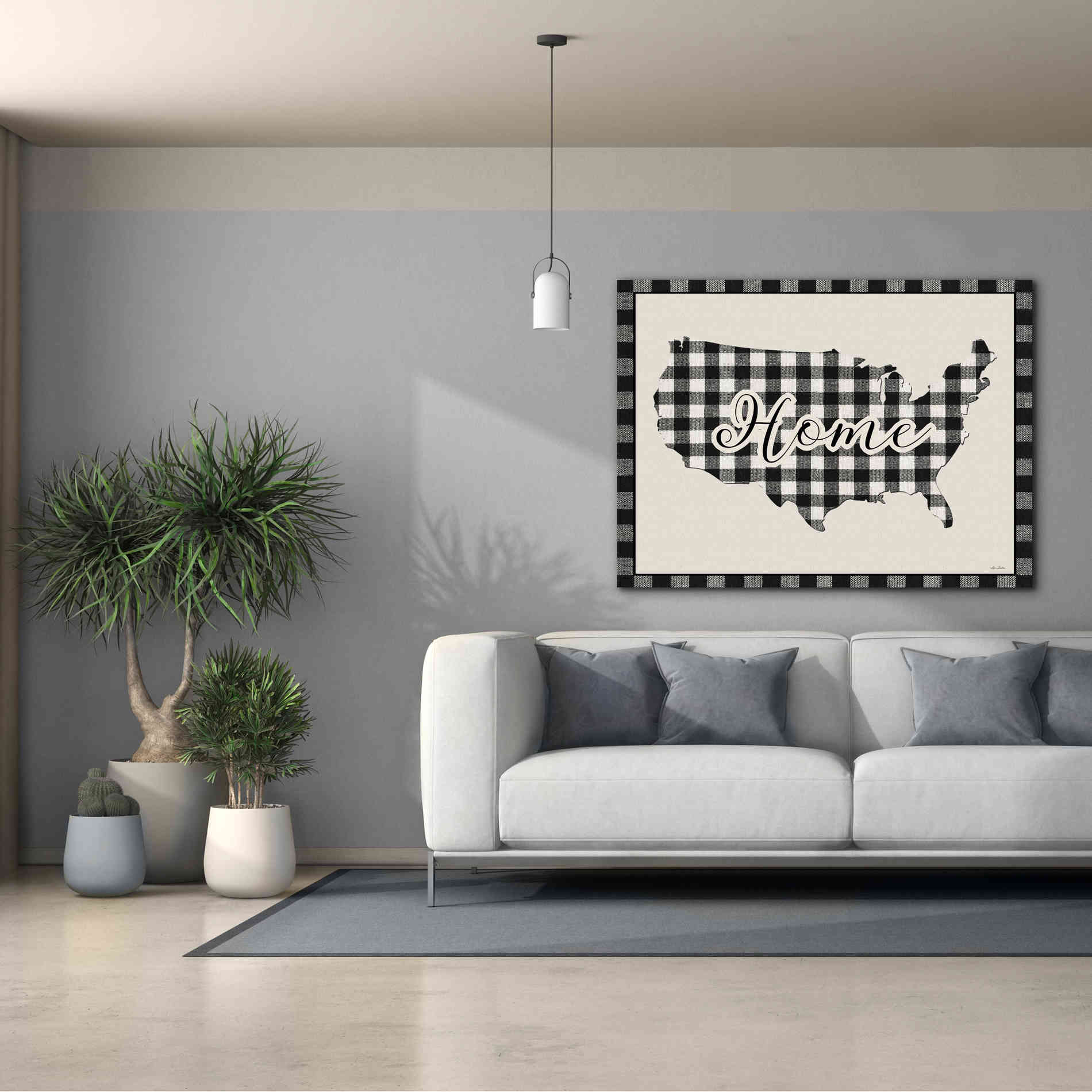 'USA Home Plaid' by Lori Deiter, Canvas Wall Art,54 x 40