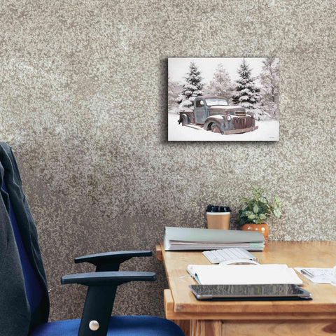 Image of 'Chevy at the Tree Farm' by Lori Deiter, Canvas Wall Art,16 x 12