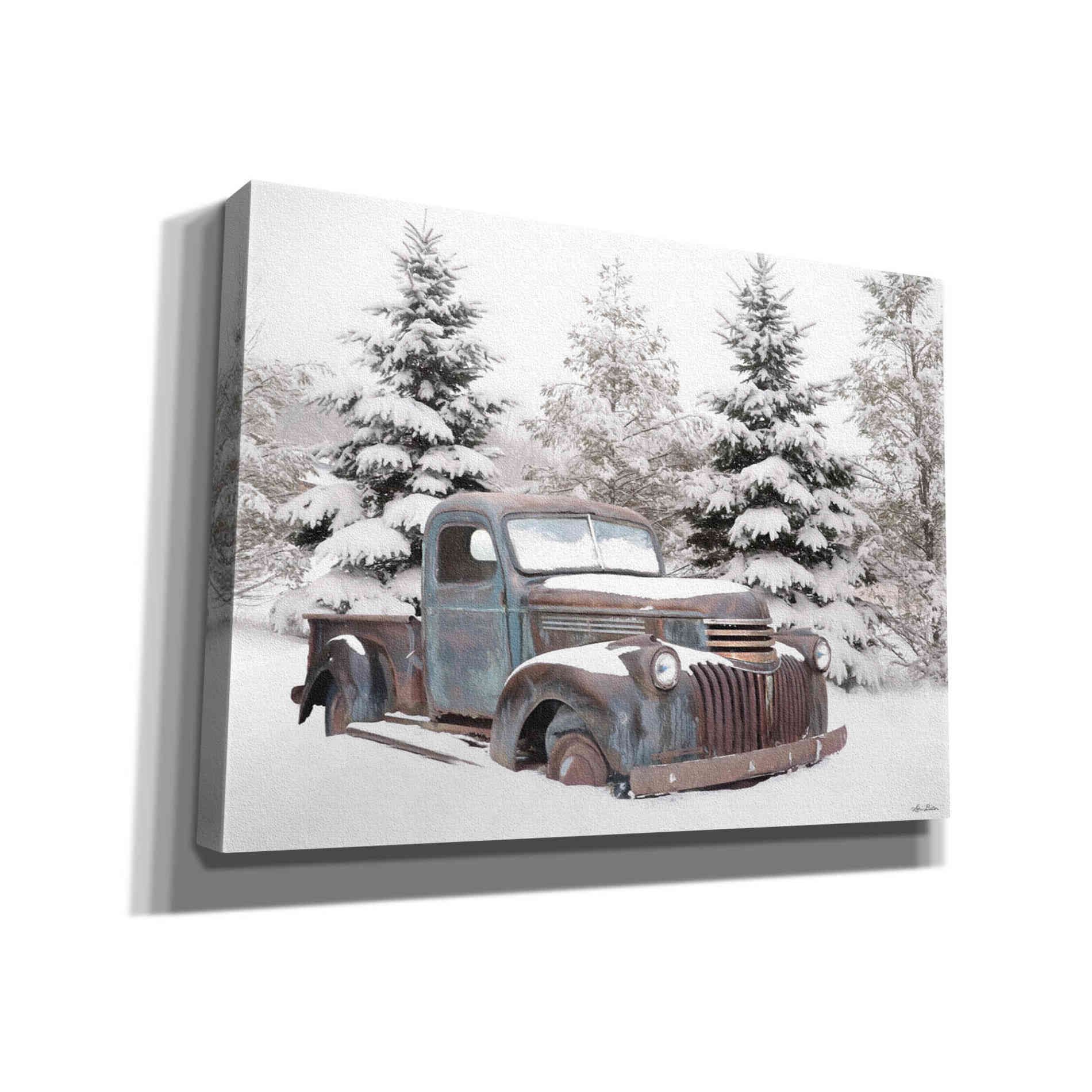 'Chevy at the Tree Farm' by Lori Deiter, Canvas Wall Art