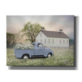 'Blue Ford at Barn' by Lori Deiter, Canvas Wall Art