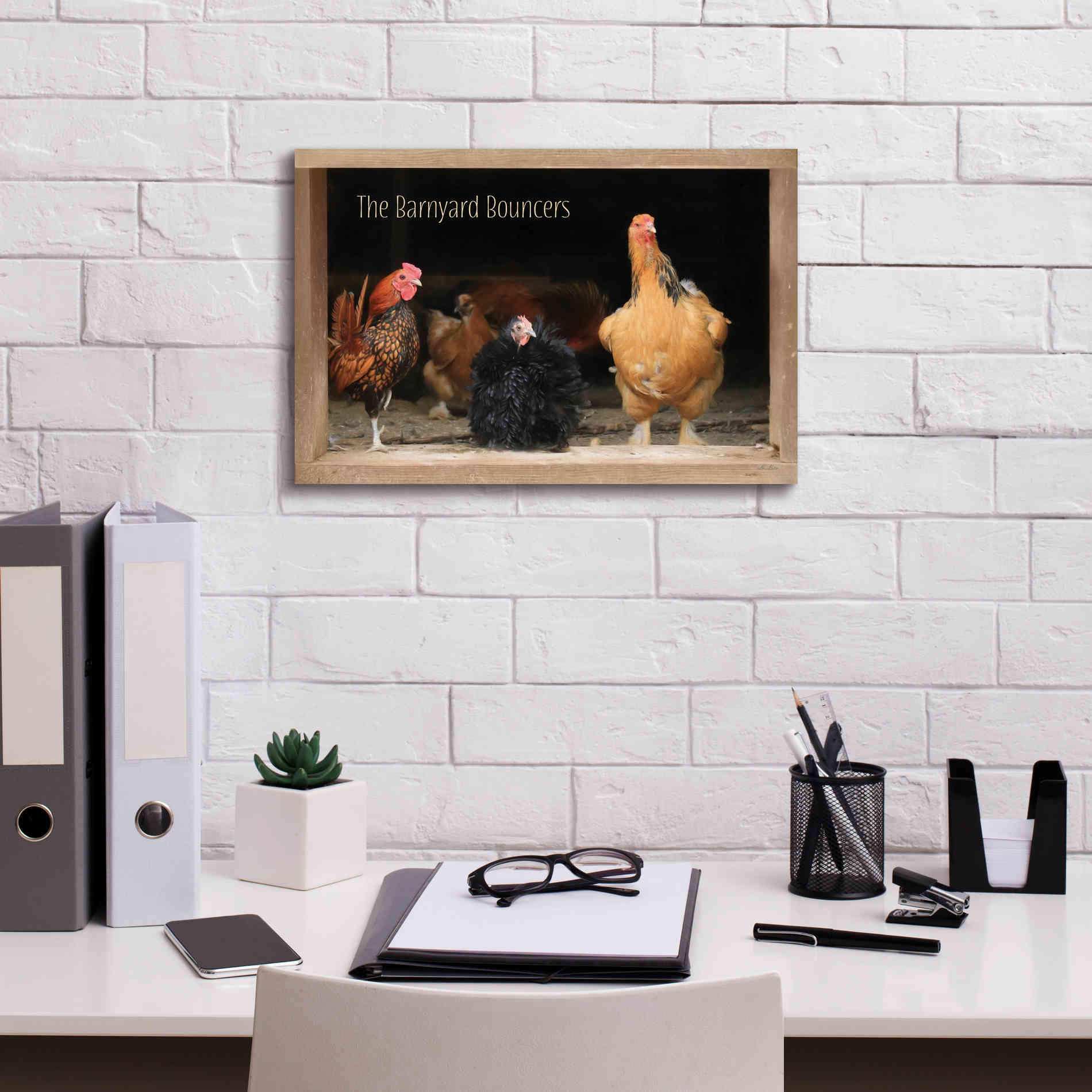 'Barnyard Bouncers' by Lori Deiter, Canvas Wall Art,18 x 12