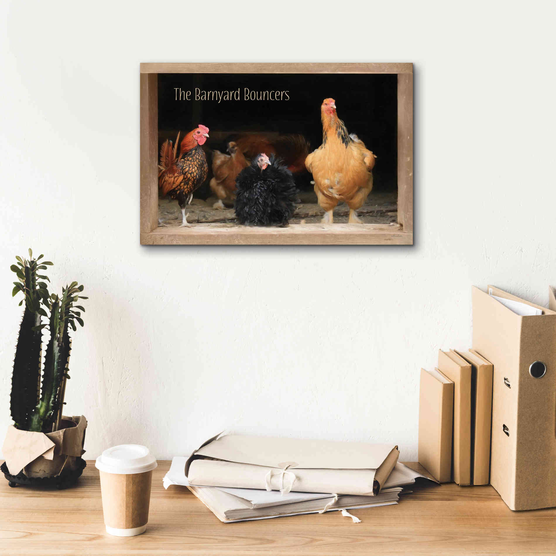 'Barnyard Bouncers' by Lori Deiter, Canvas Wall Art,18 x 12