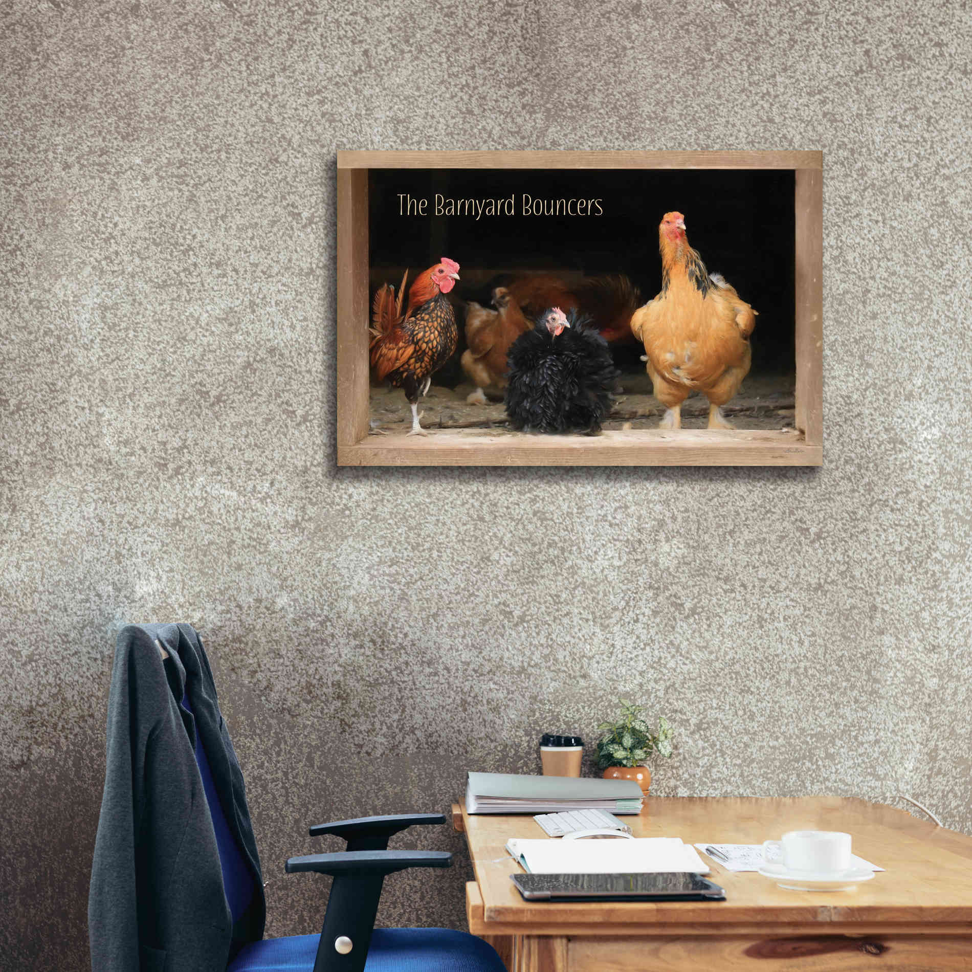 'Barnyard Bouncers' by Lori Deiter, Canvas Wall Art,40 x 26