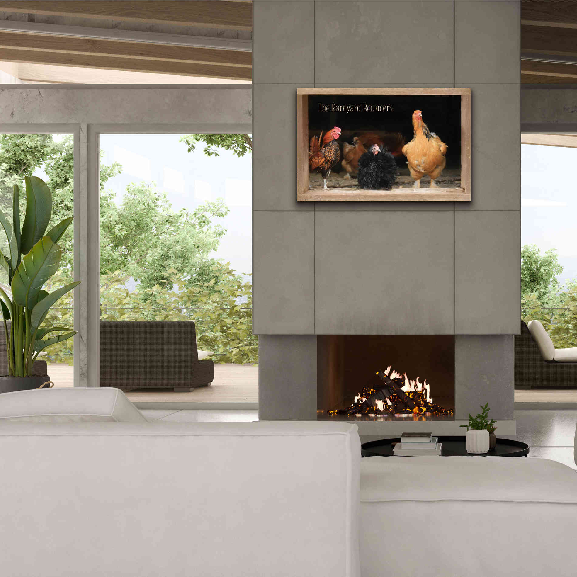 'Barnyard Bouncers' by Lori Deiter, Canvas Wall Art,40 x 26