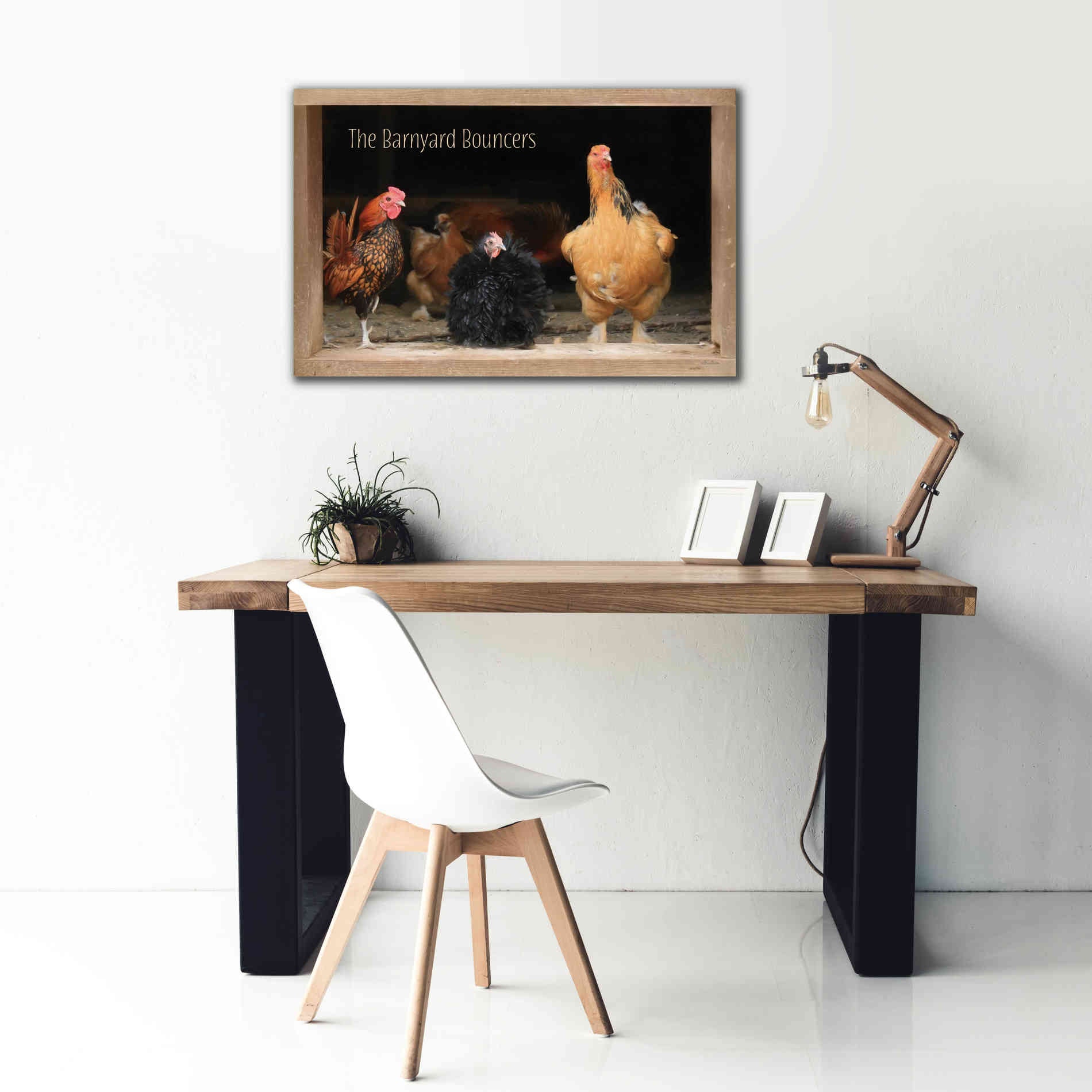 'Barnyard Bouncers' by Lori Deiter, Canvas Wall Art,40 x 26