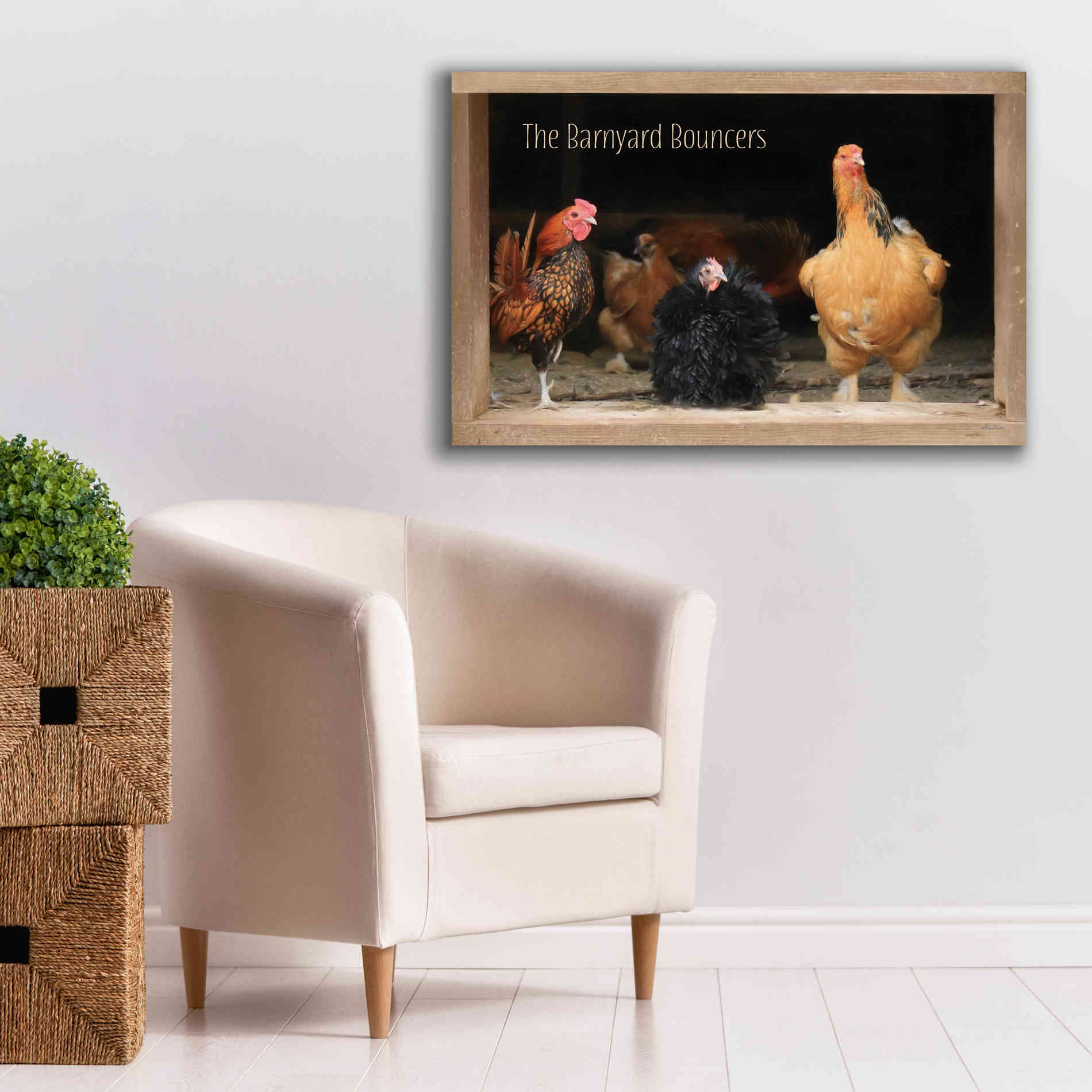'Barnyard Bouncers' by Lori Deiter, Canvas Wall Art,40 x 26
