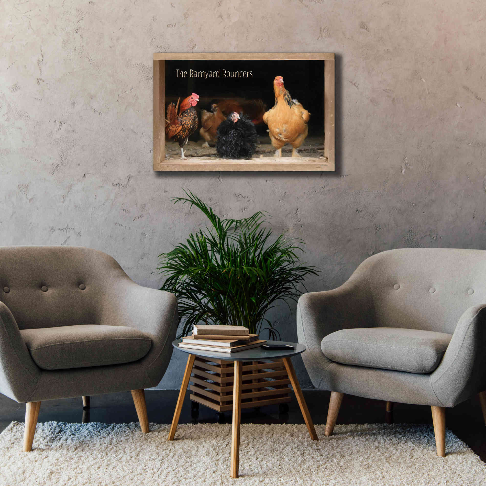 'Barnyard Bouncers' by Lori Deiter, Canvas Wall Art,40 x 26