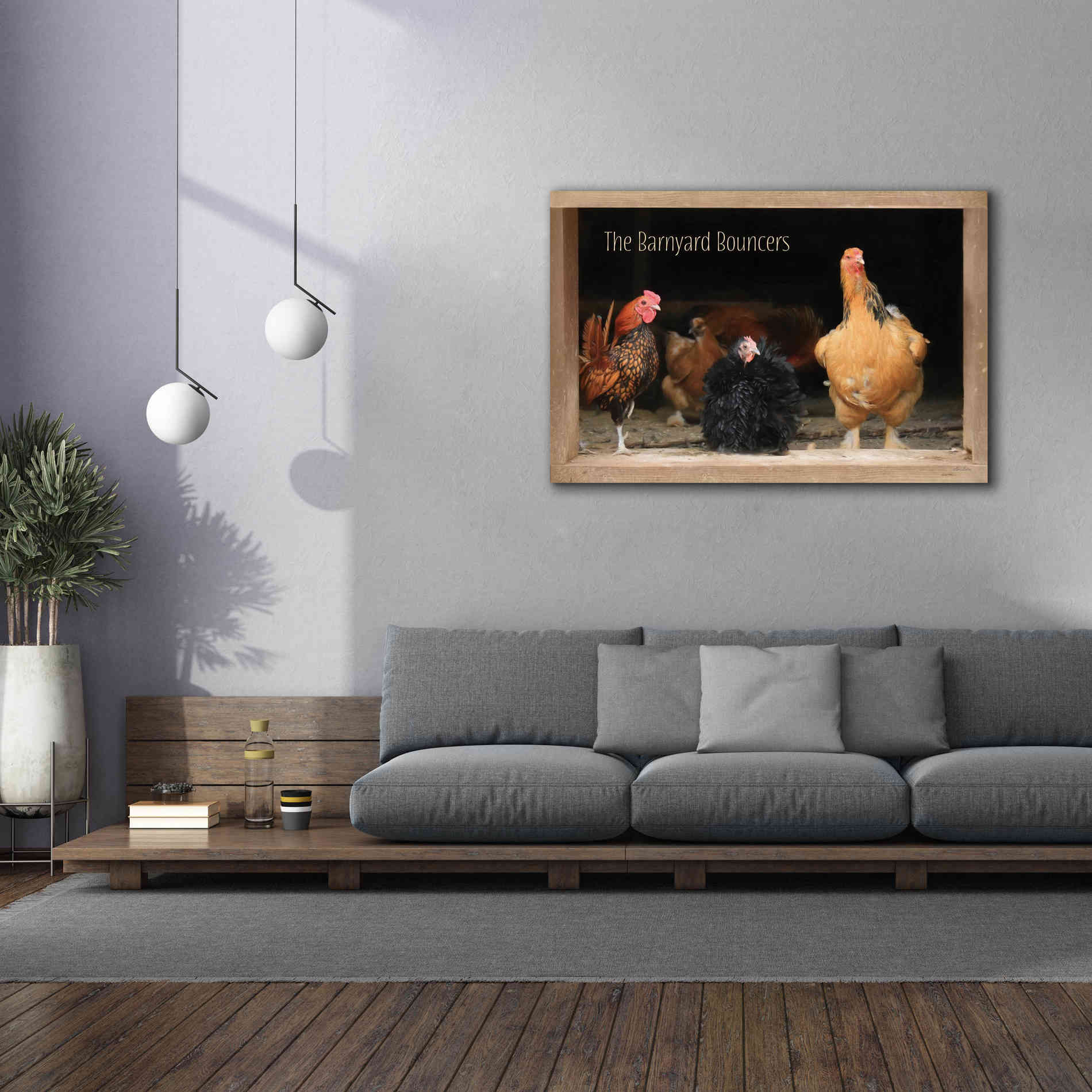 'Barnyard Bouncers' by Lori Deiter, Canvas Wall Art,60 x 40