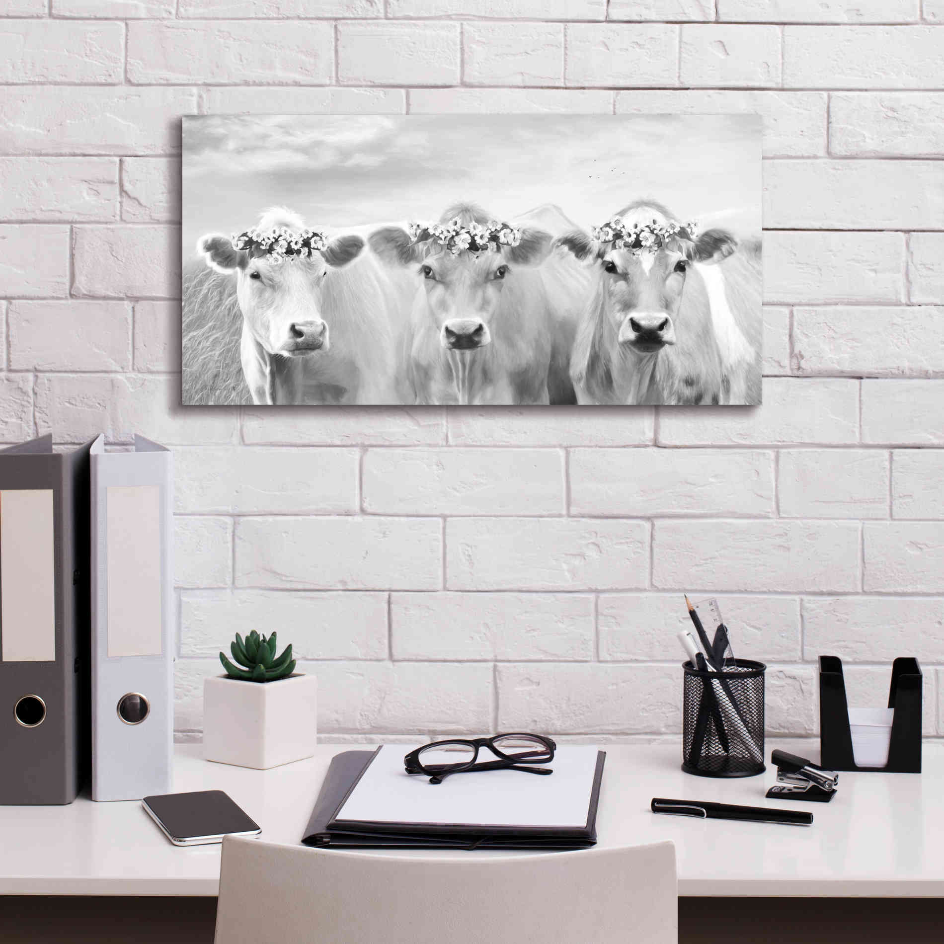 'The Flower Girls' by Lori Deiter, Canvas Wall Art,24 x 12