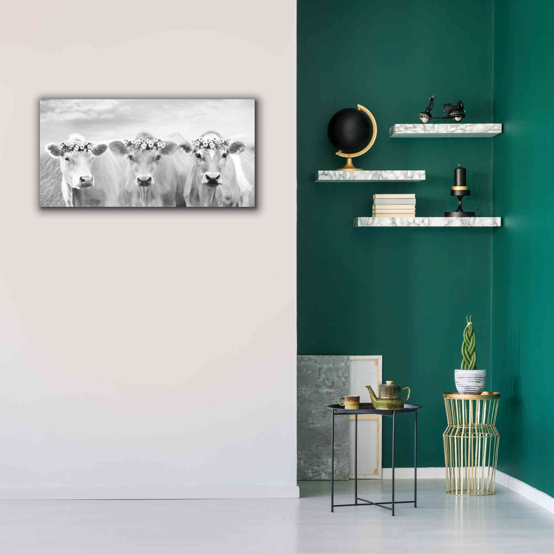 'The Flower Girls' by Lori Deiter, Canvas Wall Art,40 x 20