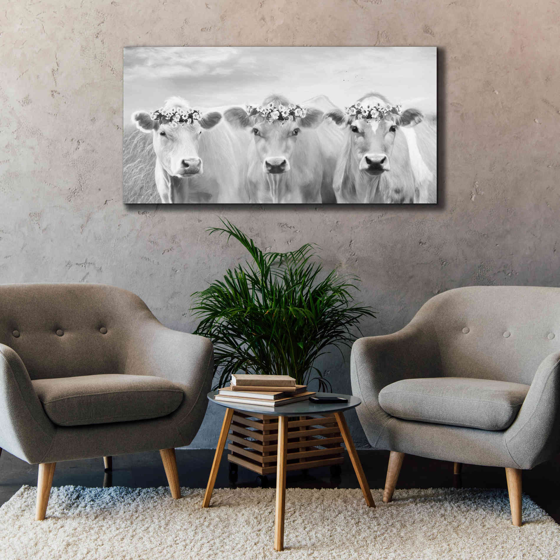 'The Flower Girls' by Lori Deiter, Canvas Wall Art,60 x 30