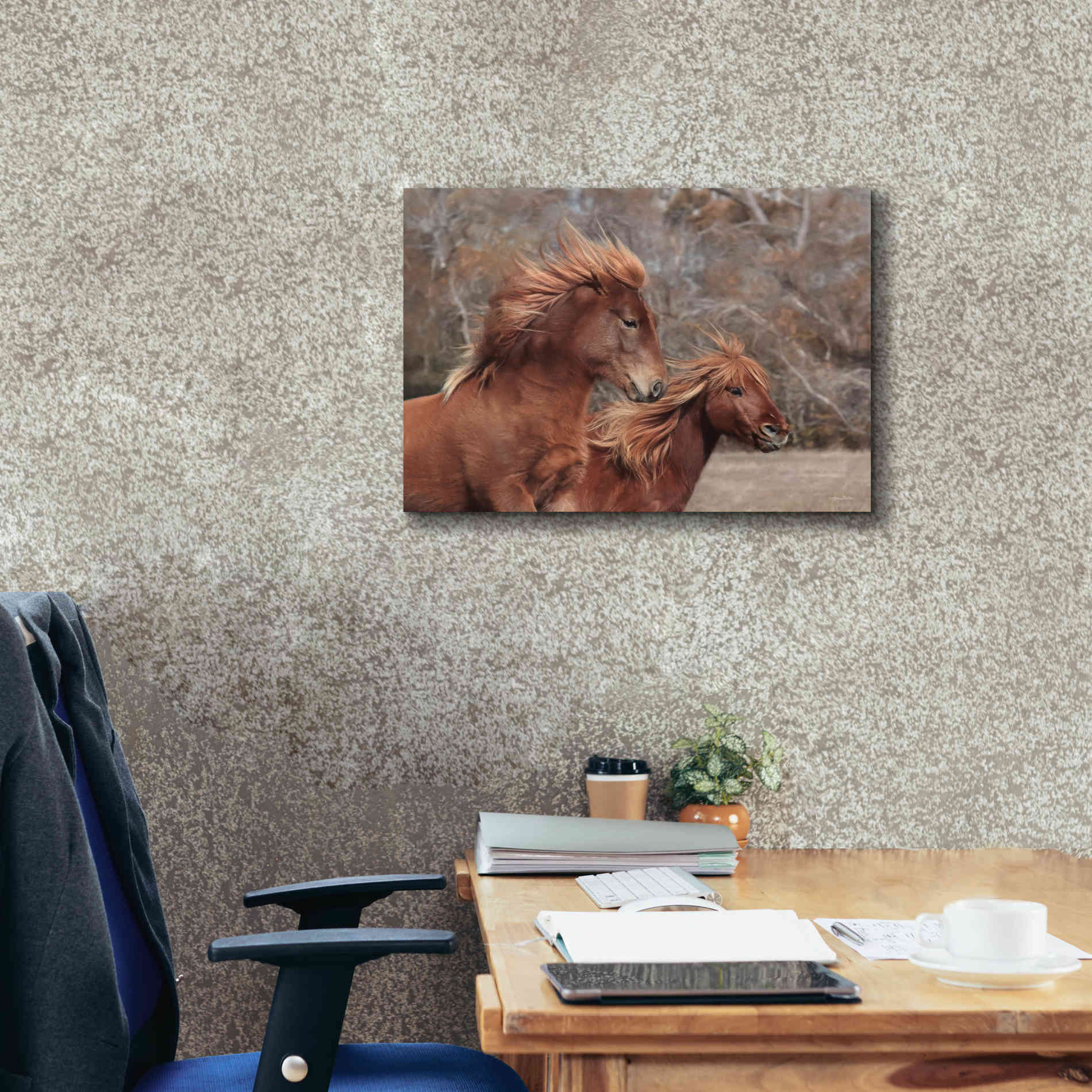 'Assateague Horses II' by Lori Deiter, Canvas Wall Art,24 x 20