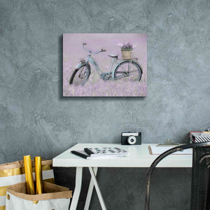 'Bicycle in Lavender' by Lori Deiter, Canvas Wall Art,16 x 12