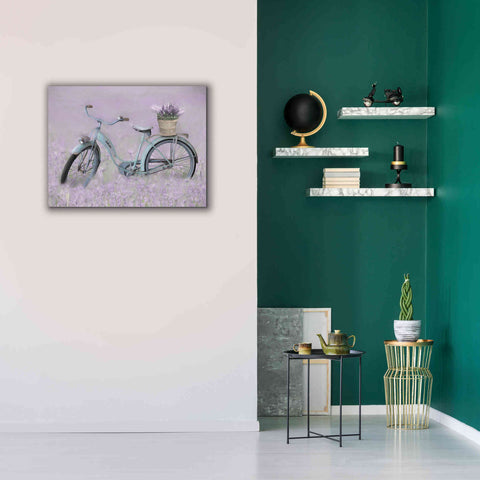 Image of 'Bicycle in Lavender' by Lori Deiter, Canvas Wall Art,34 x 26