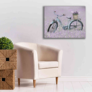 'Bicycle in Lavender' by Lori Deiter, Canvas Wall Art,34 x 26