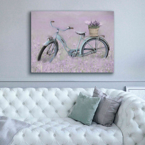 Image of 'Bicycle in Lavender' by Lori Deiter, Canvas Wall Art,54 x 40