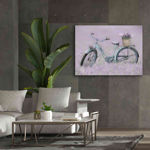 Image of 'Bicycle in Lavender' by Lori Deiter, Canvas Wall Art,54 x 40