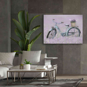 'Bicycle in Lavender' by Lori Deiter, Canvas Wall Art,54 x 40