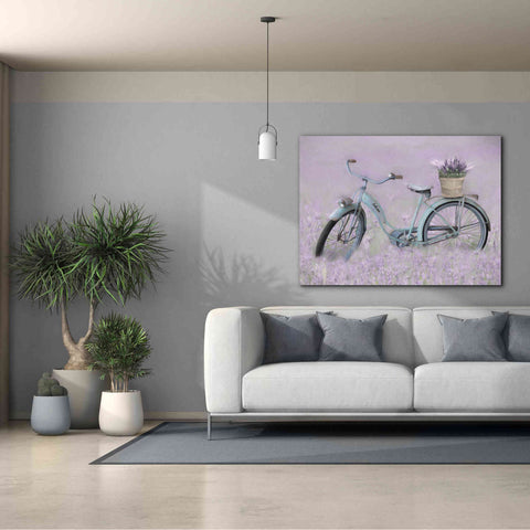 Image of 'Bicycle in Lavender' by Lori Deiter, Canvas Wall Art,54 x 40