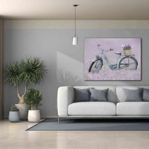 'Bicycle in Lavender' by Lori Deiter, Canvas Wall Art,54 x 40