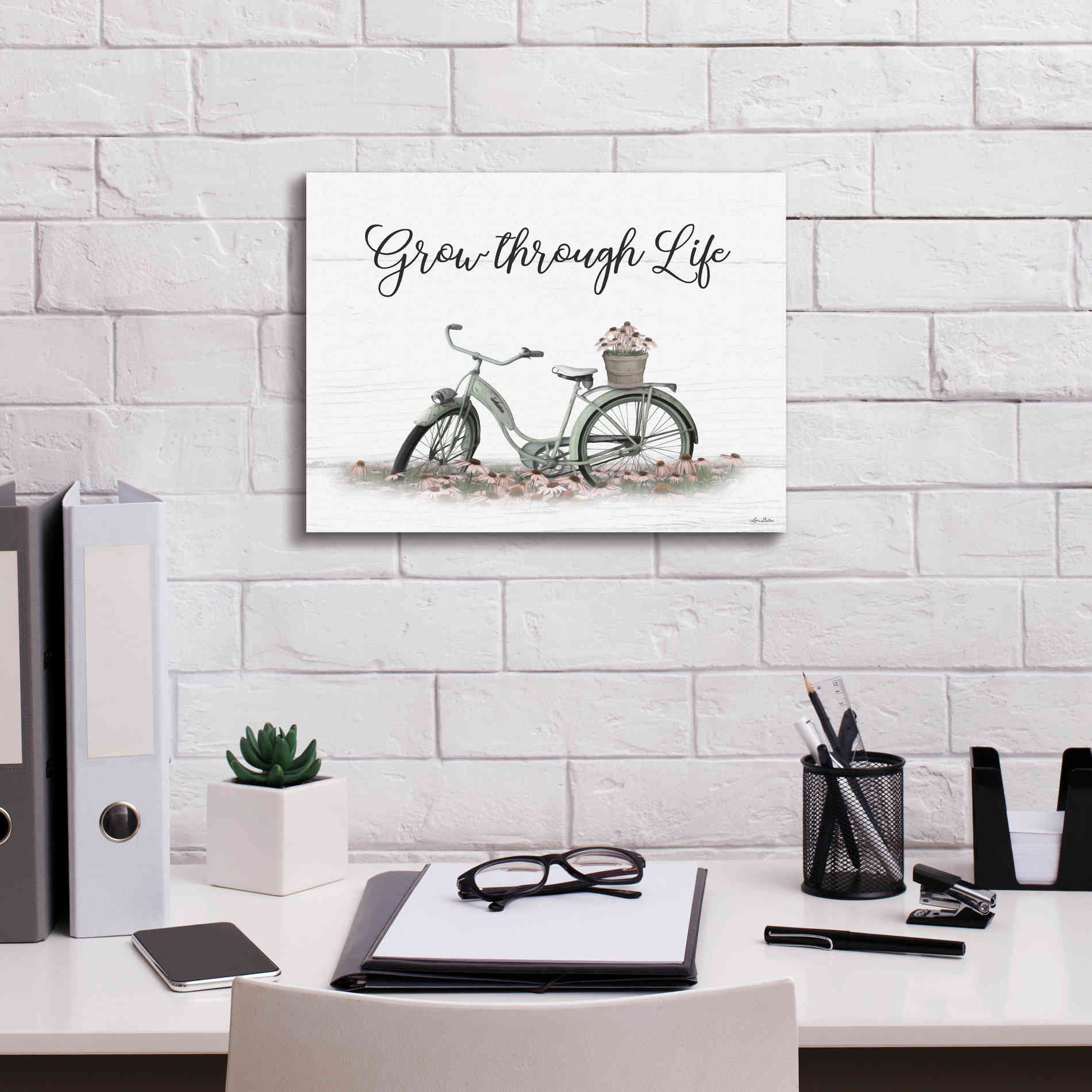 'Grow Through Life' by Lori Deiter, Canvas Wall Art,16 x 12