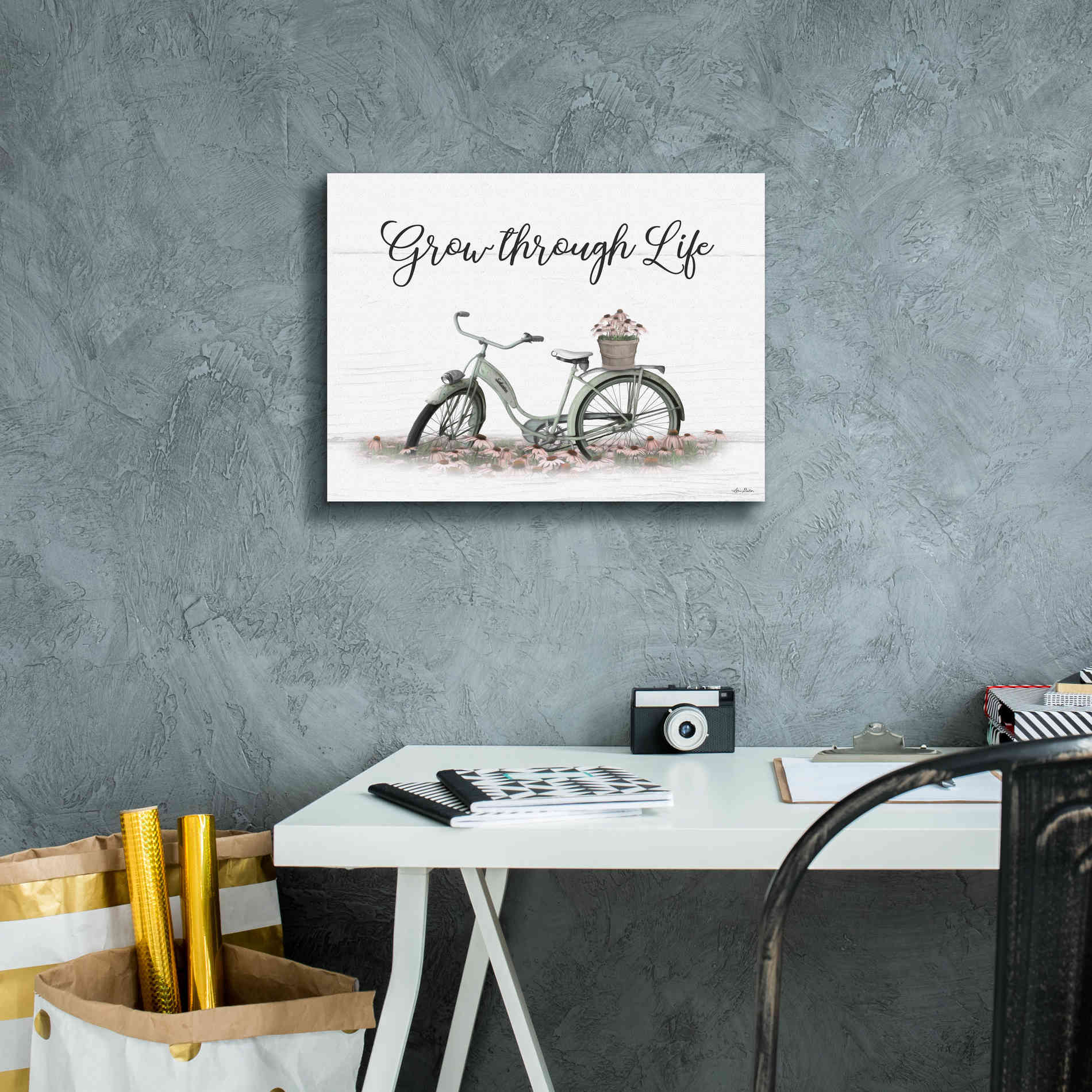 'Grow Through Life' by Lori Deiter, Canvas Wall Art,16 x 12