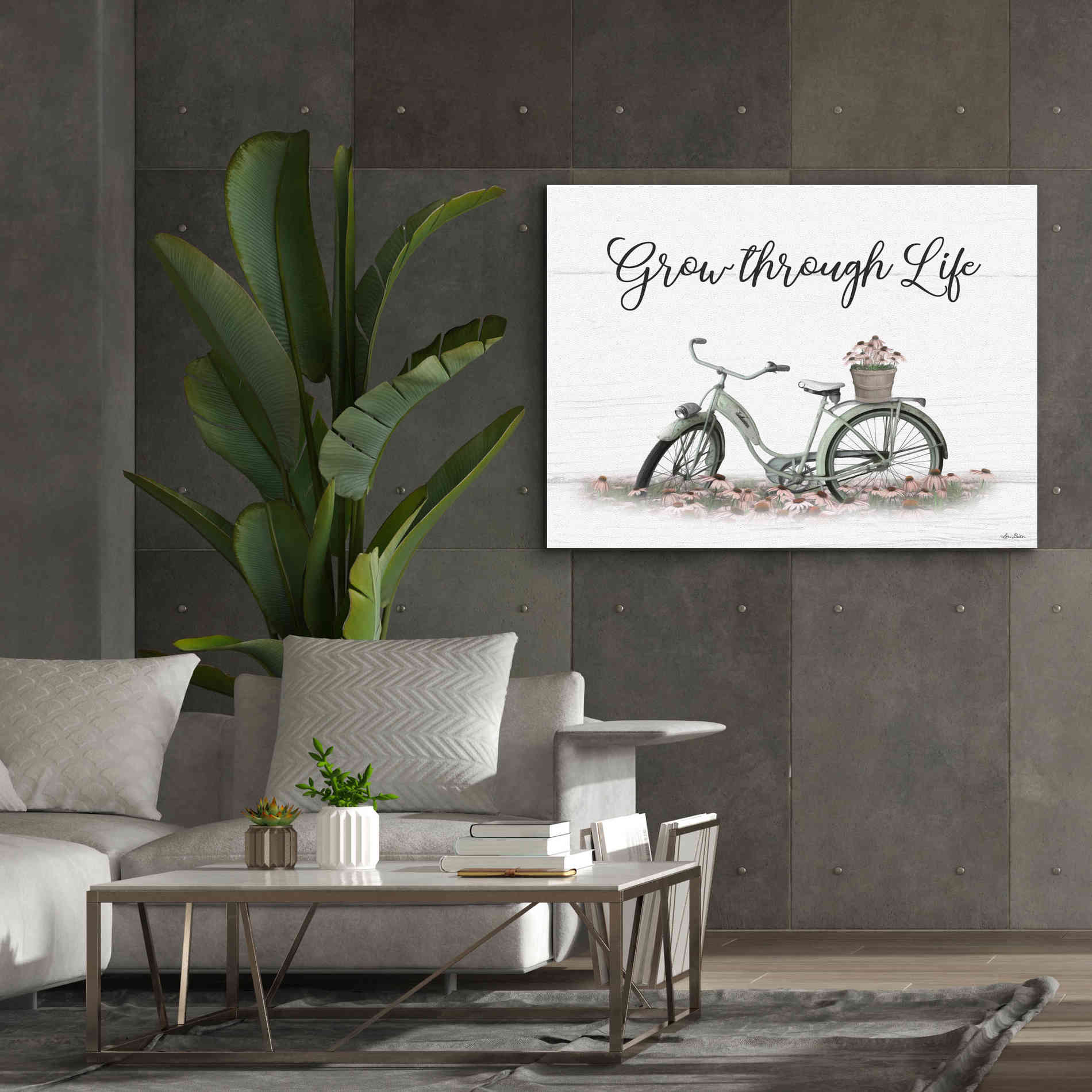 'Grow Through Life' by Lori Deiter, Canvas Wall Art,54 x 40