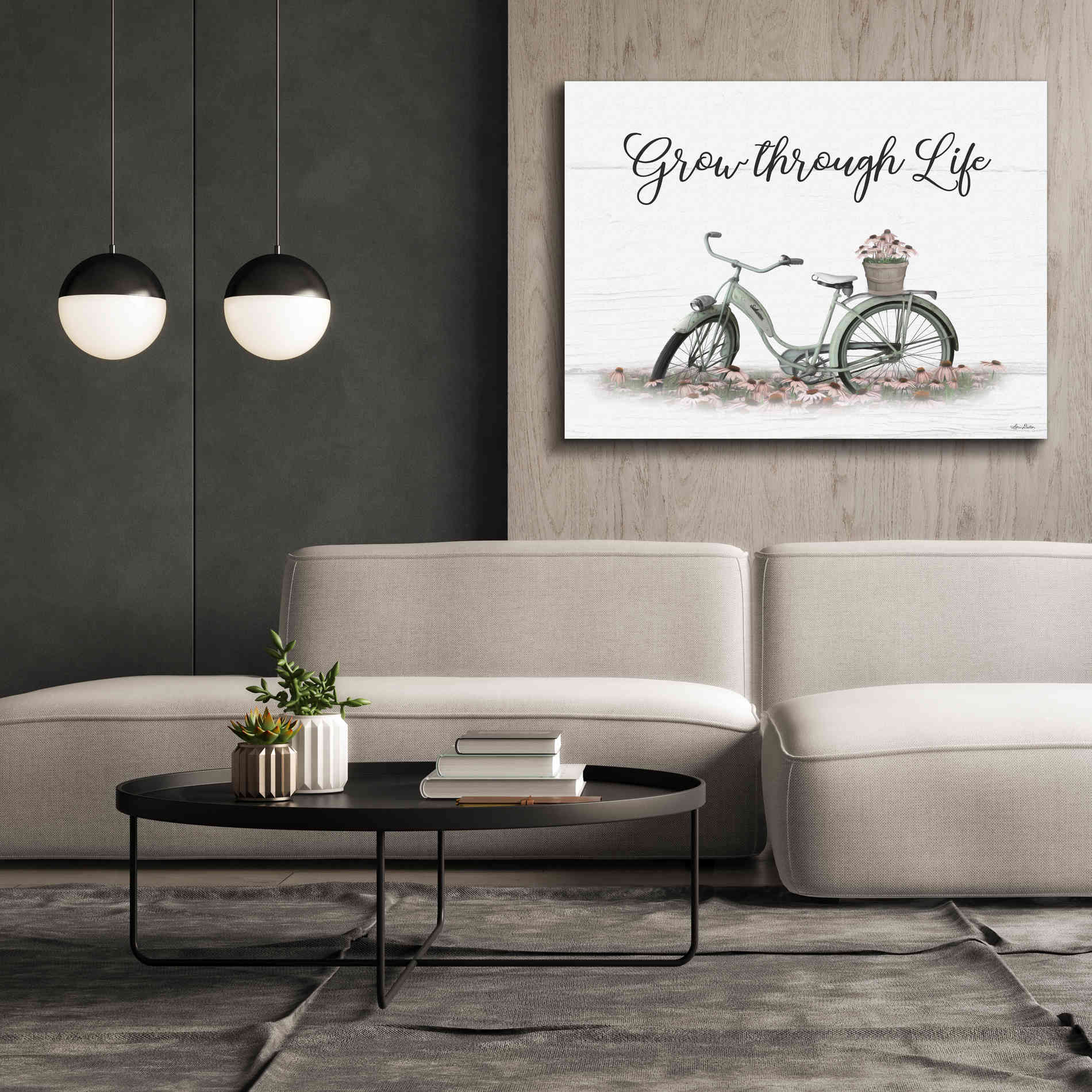 'Grow Through Life' by Lori Deiter, Canvas Wall Art,54 x 40