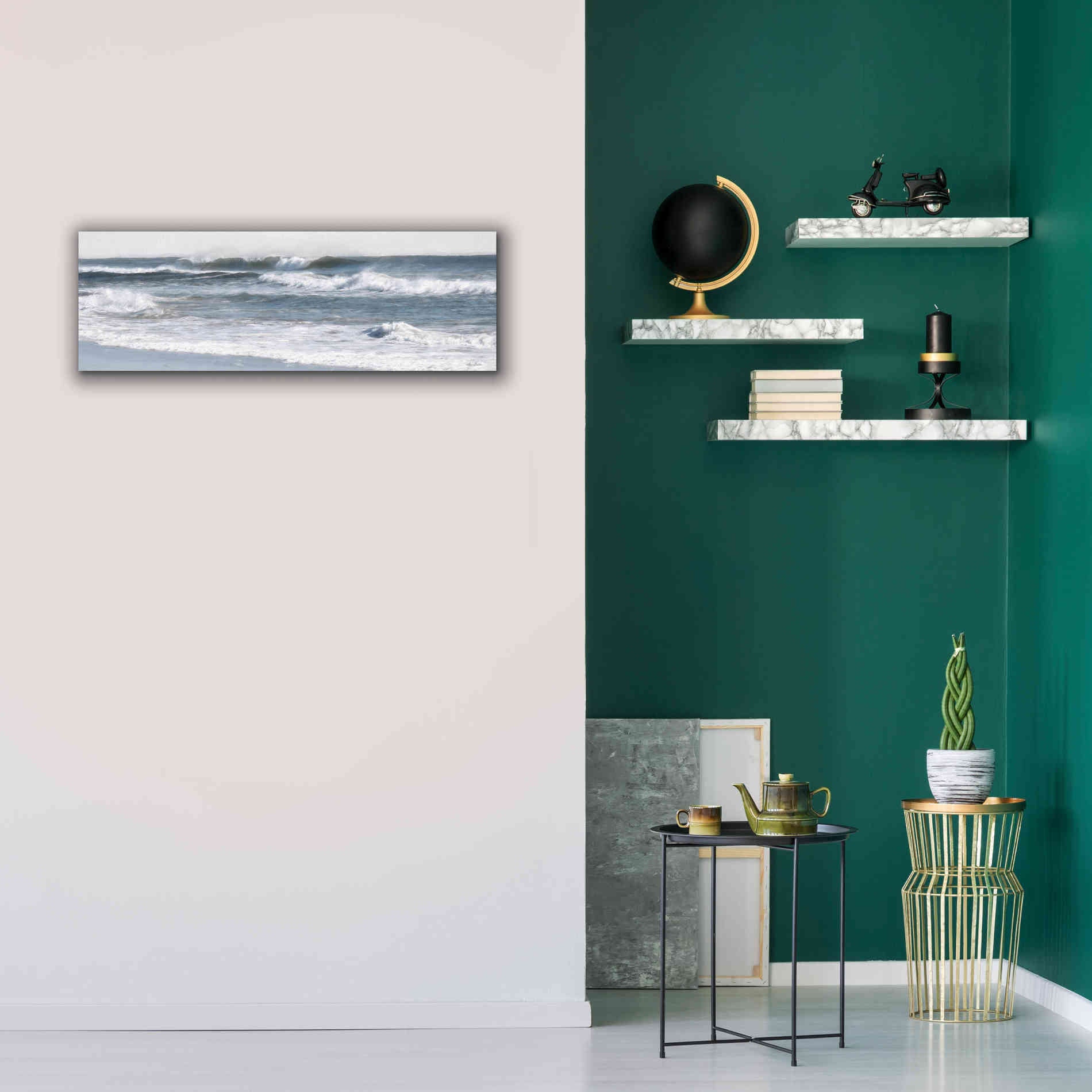 'Ocean Panorama' by Lori Deiter, Canvas Wall Art,36 x 12