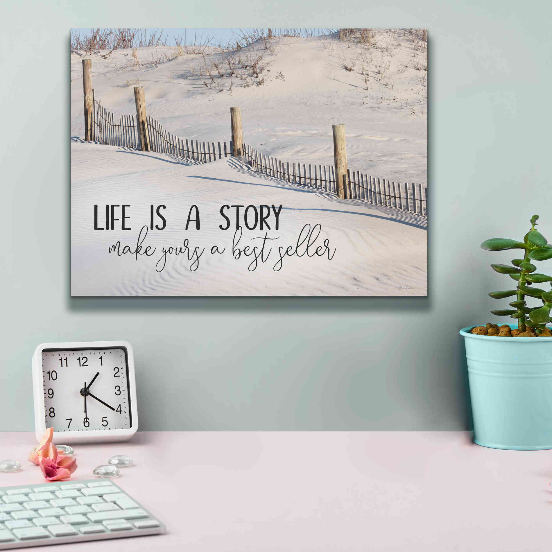 'Life is a Story' by Lori Deiter, Canvas Wall Art,16 x 12