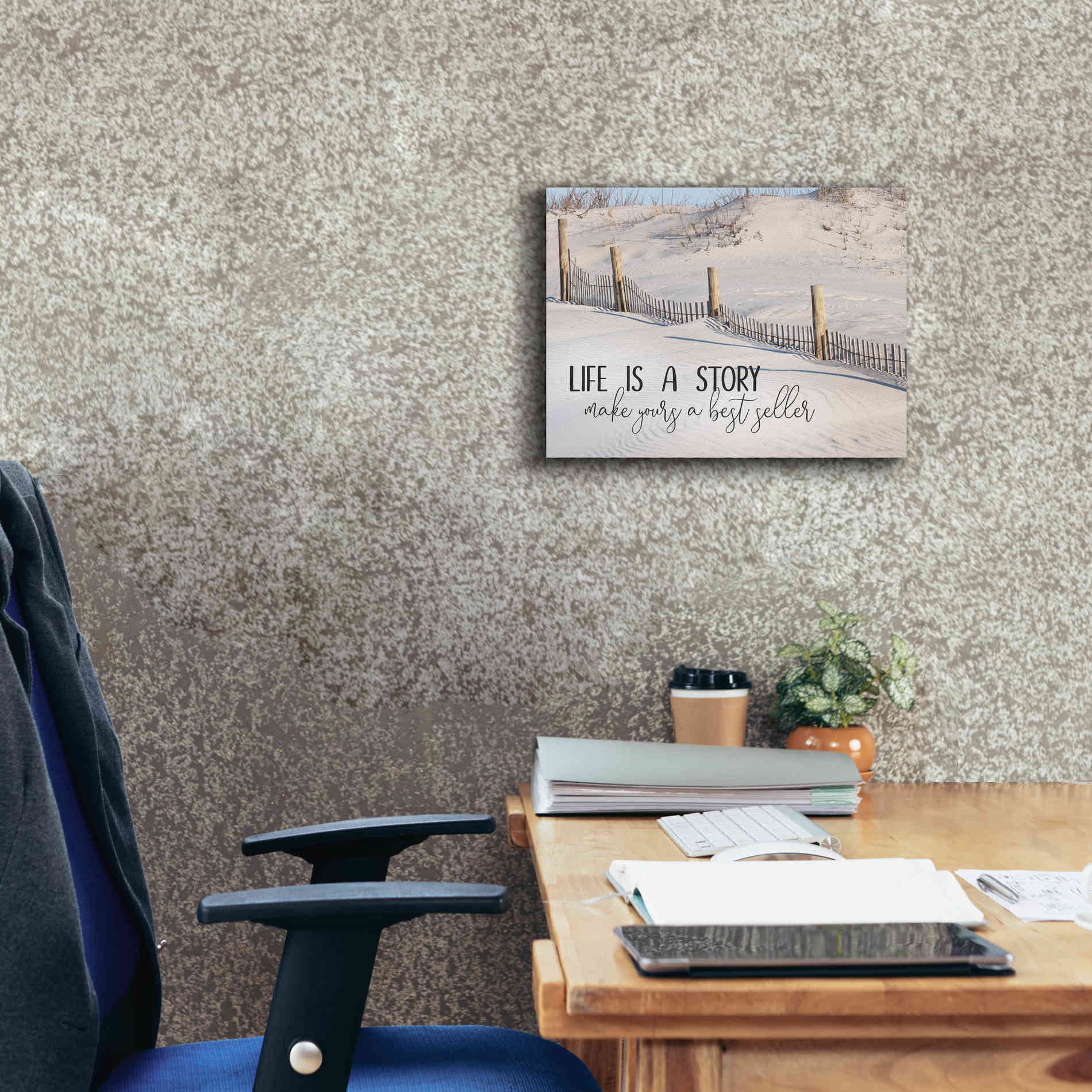 'Life is a Story' by Lori Deiter, Canvas Wall Art,16 x 12