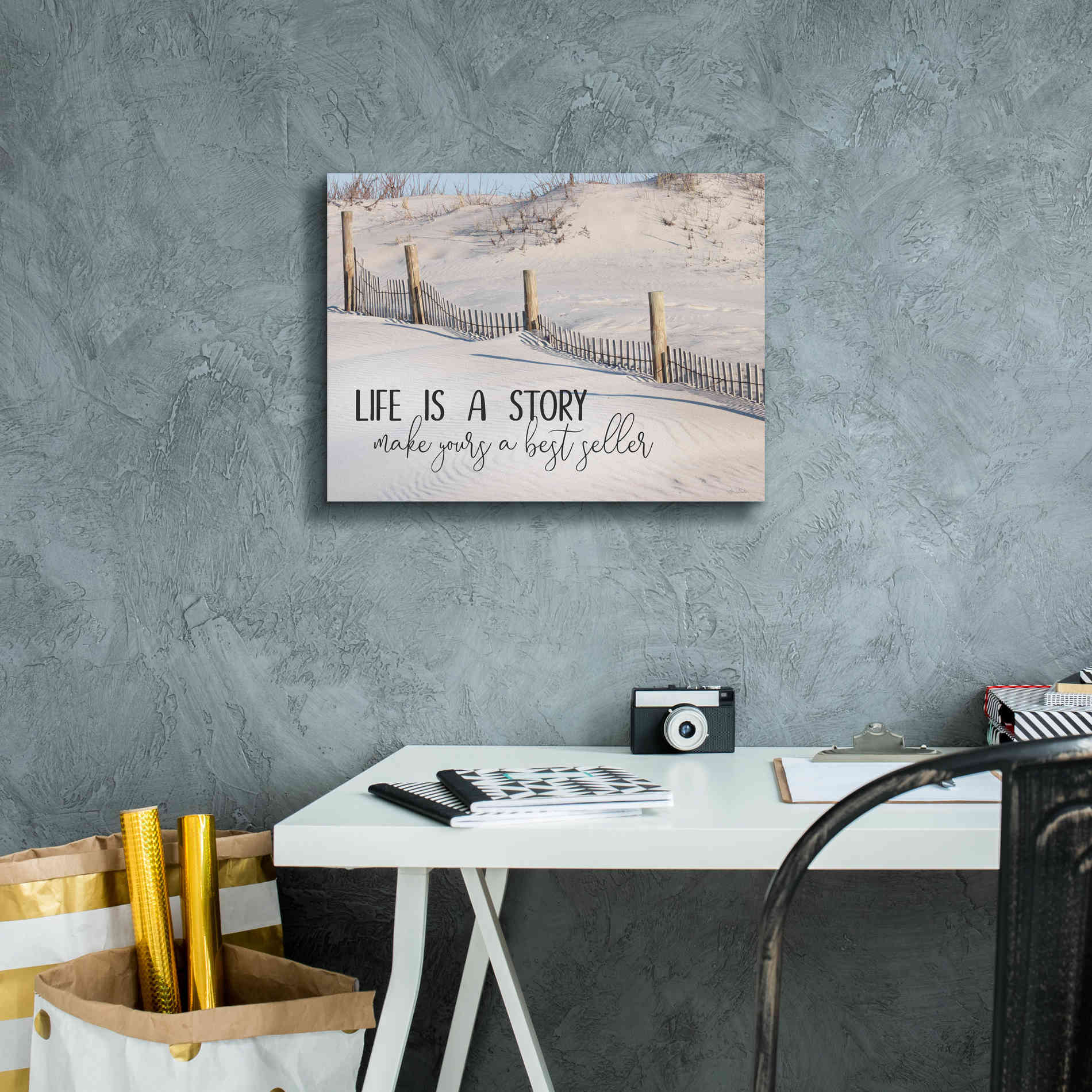 'Life is a Story' by Lori Deiter, Canvas Wall Art,16 x 12