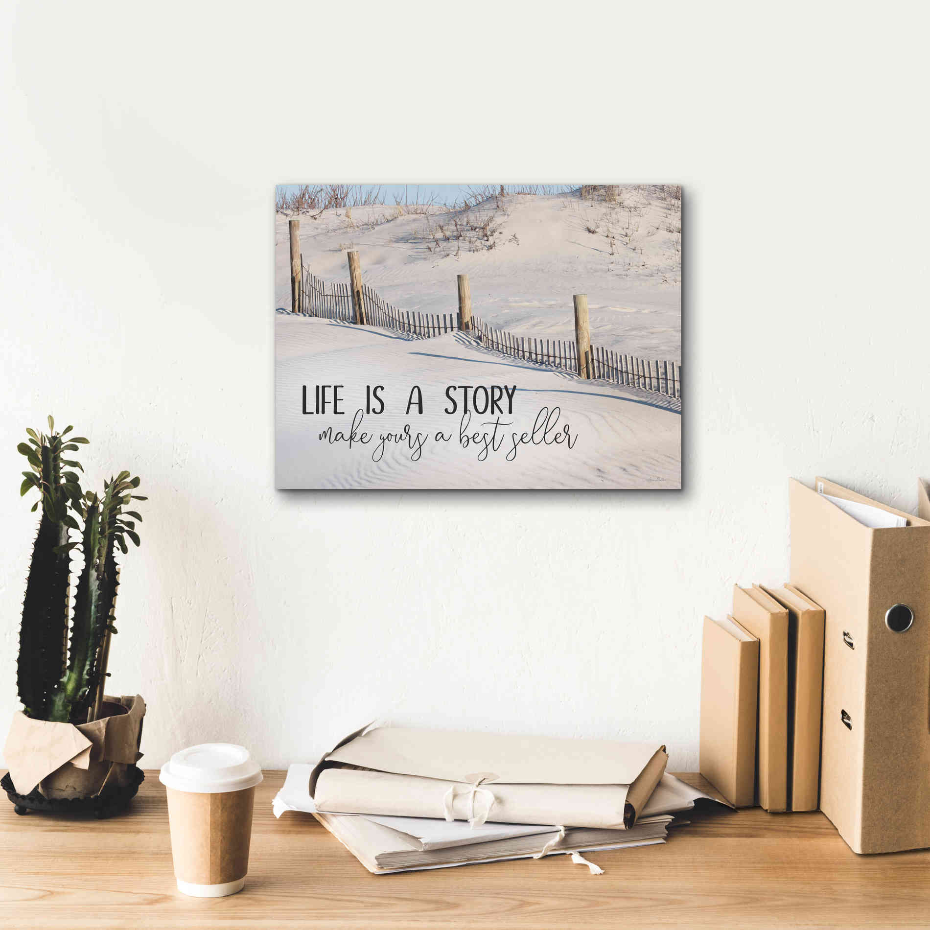 'Life is a Story' by Lori Deiter, Canvas Wall Art,16 x 12
